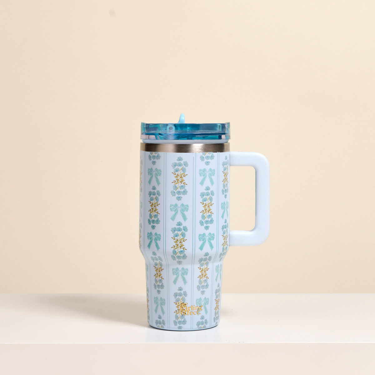 Picture of 20 oz Lifestyle Flip Straw Tumbler-Oh So Fancy Blu