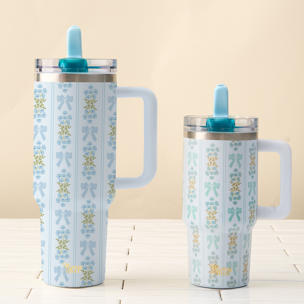 Picture of 40 oz Lifestyle Flip Straw Tumbler-Oh So Fancy Blu