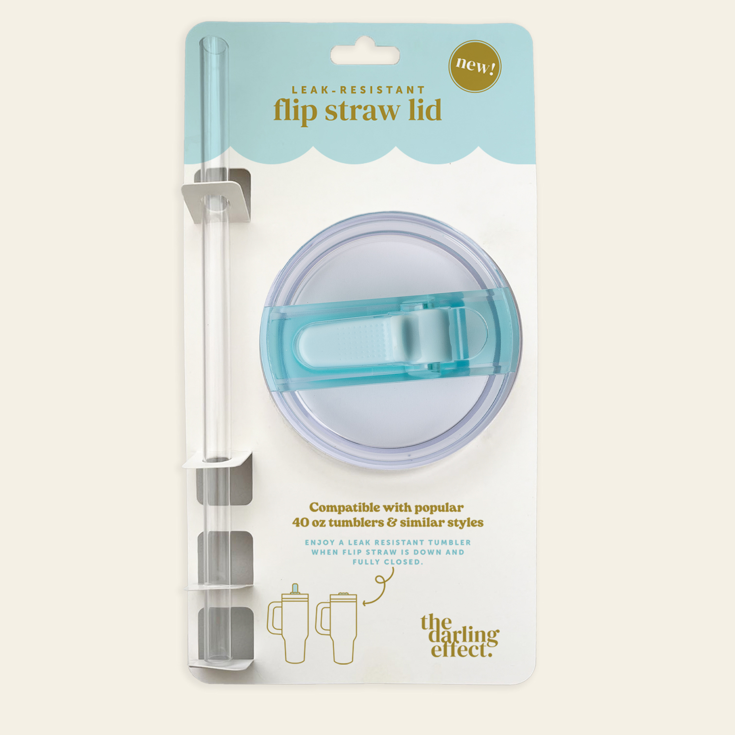 Picture of 40 oz Lifestyle Flip Straw Lid-Blue