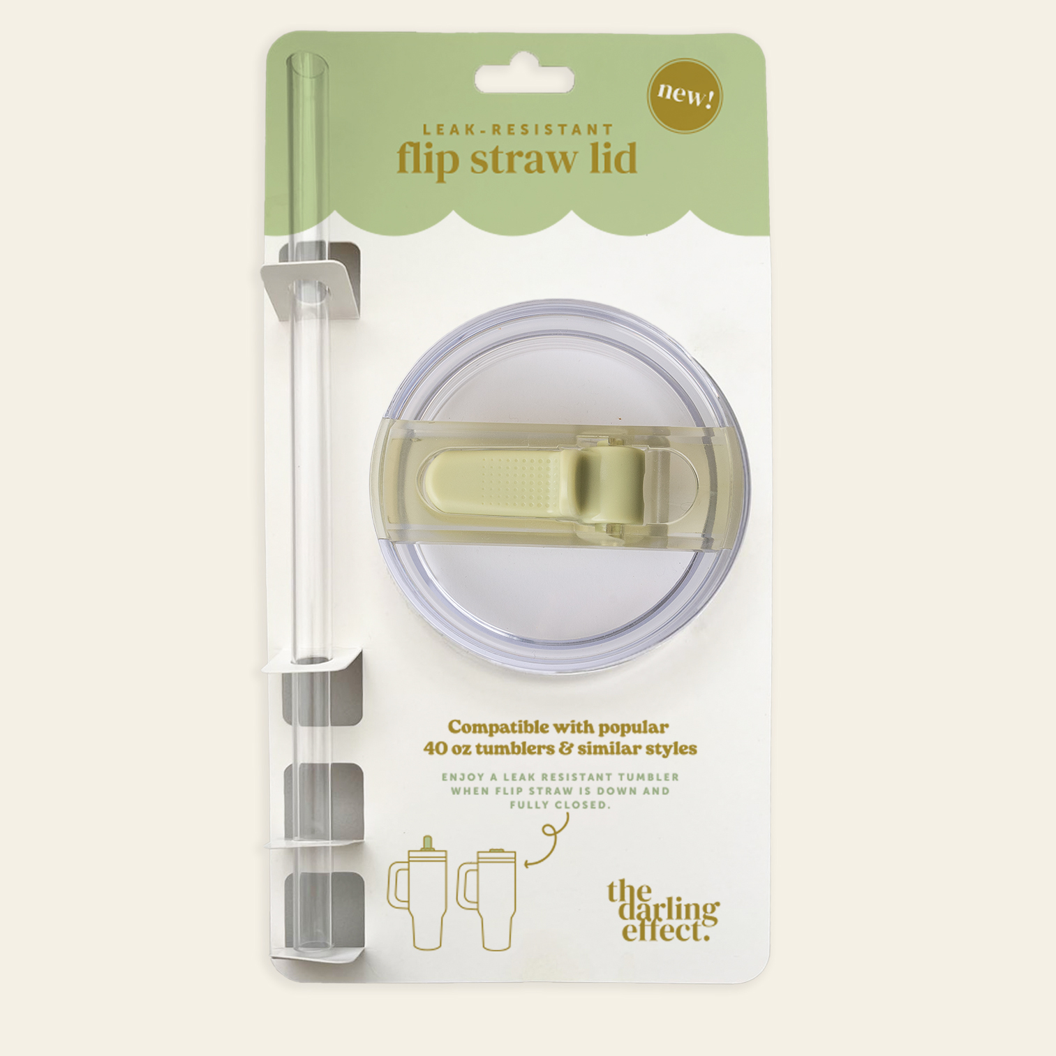 Picture of 40 oz Lifestyle Flip Straw Lid-Green