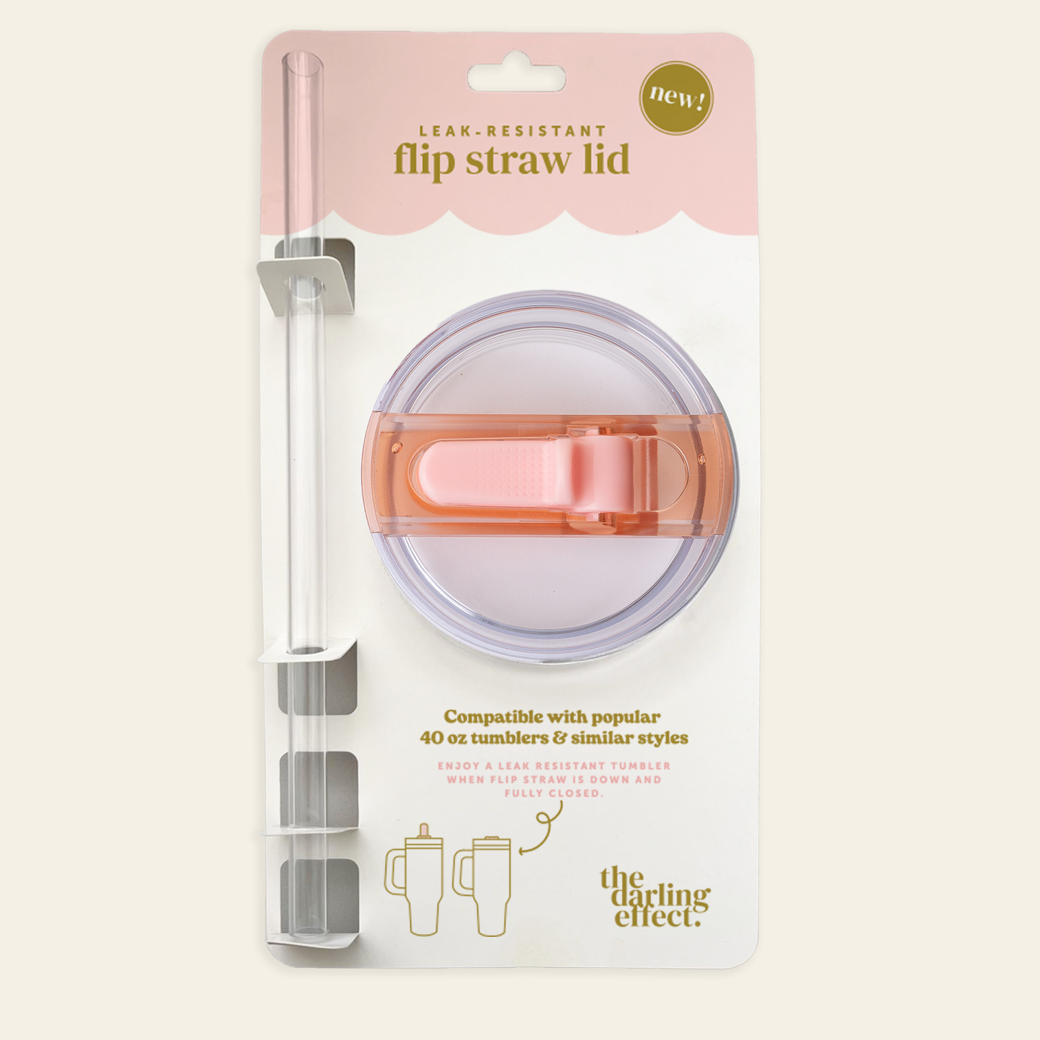 Picture of 40 oz Lifestyle Flip Straw Lid-Pink