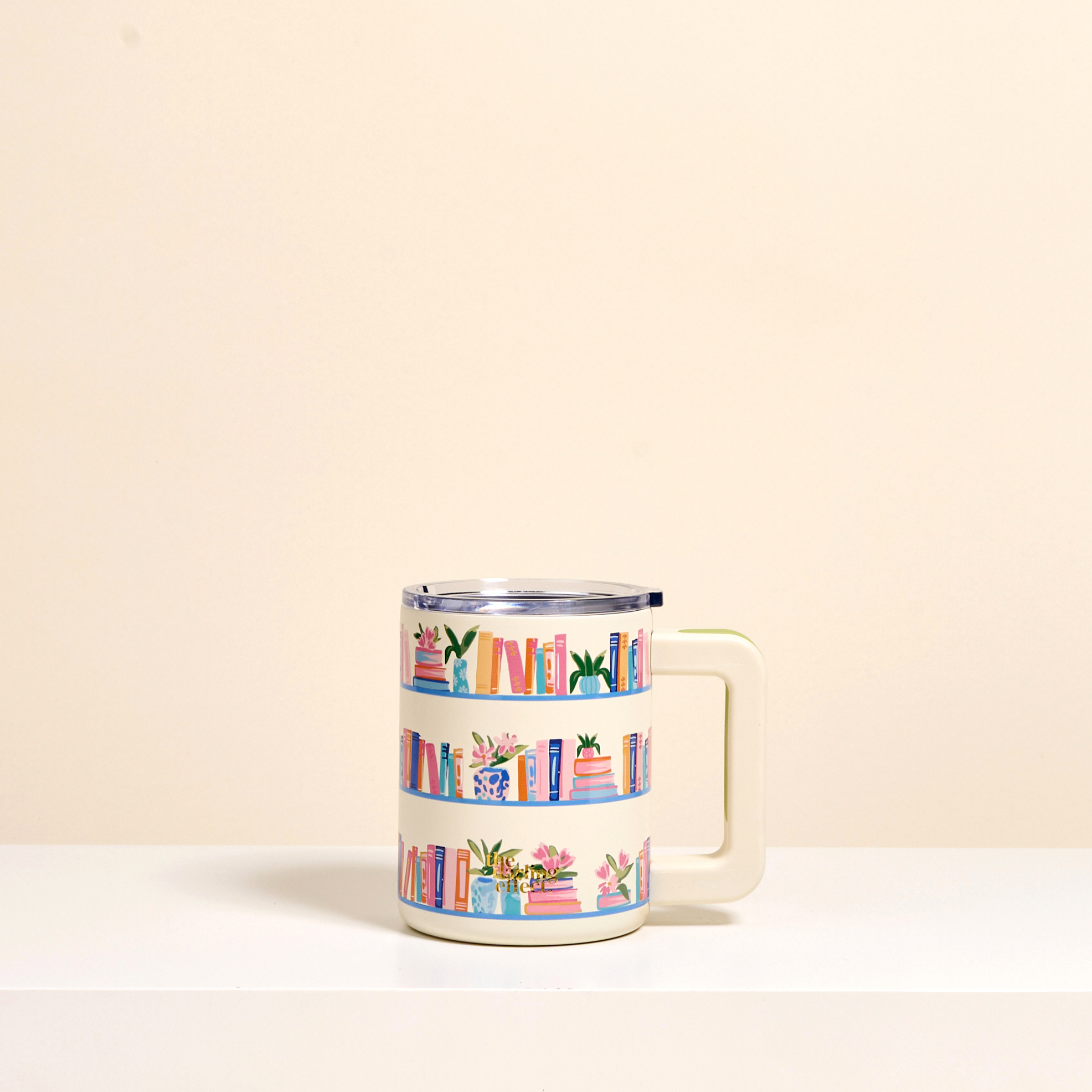 Picture of 14 oz Insulated Mug-Book Shelfie