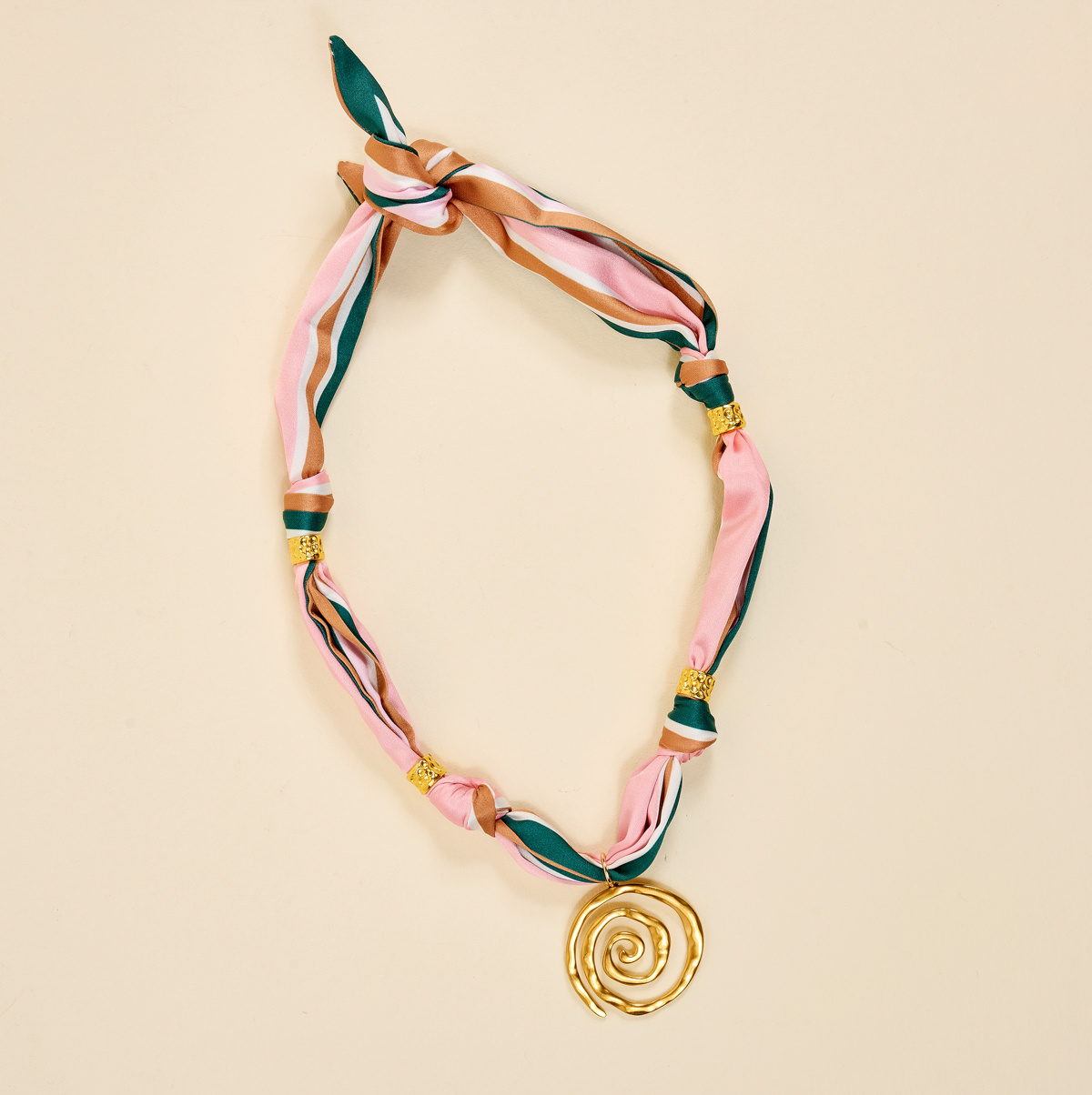 Picture of Make a Statement Scarf Necklace-Evergreen Twist