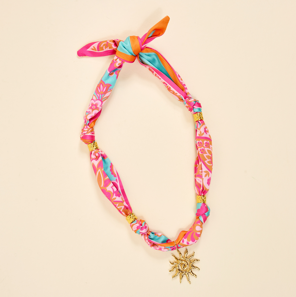 Picture of Make a Statement Scarf Necklace-Paisley Glow