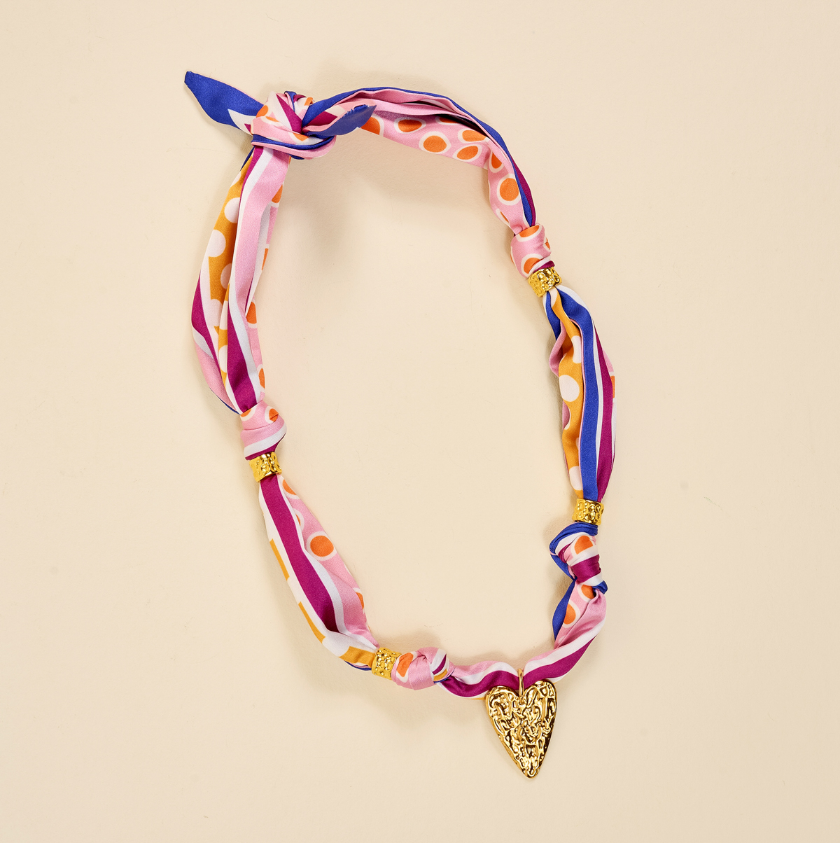Picture of Make a Statement Scarf Necklace-Heart of Gold