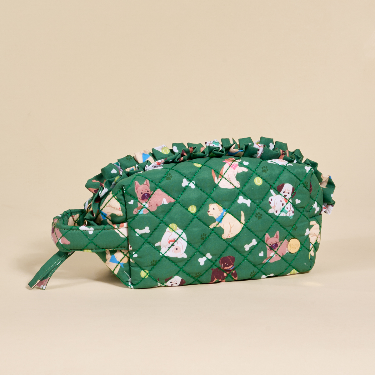 Picture of Essentials Quilted Cosmetic Pouch-Dog Days