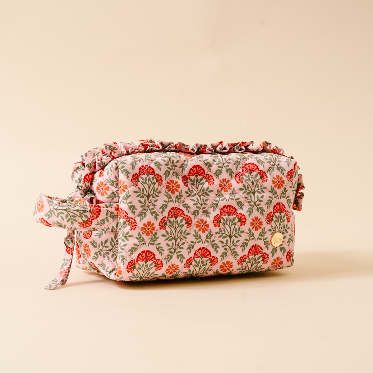 Picture of Essentials Quilted Cosmetic Pouch-Everbloom Dusty 