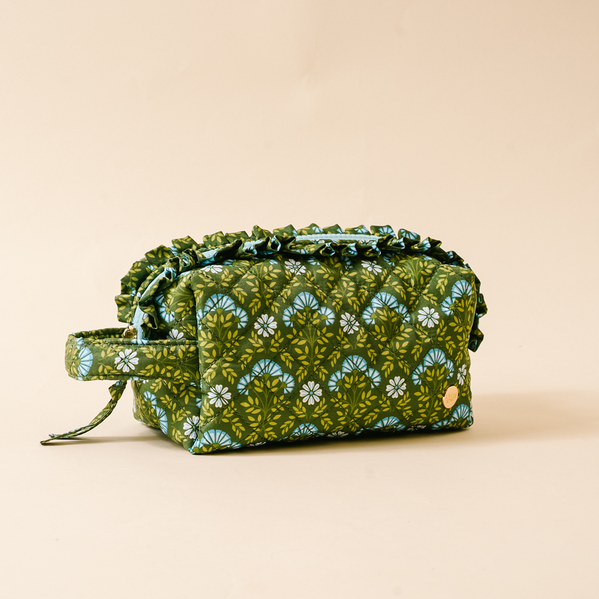 Picture of Essentials Quilted Cosmetic Pouch-Everbloom Forest