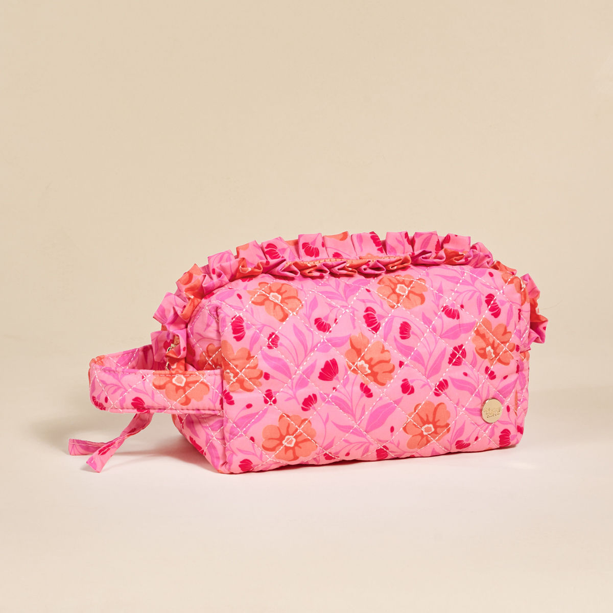 Picture of Essentials Quilted Cosmetic Pouch-Poppin' Petals H
