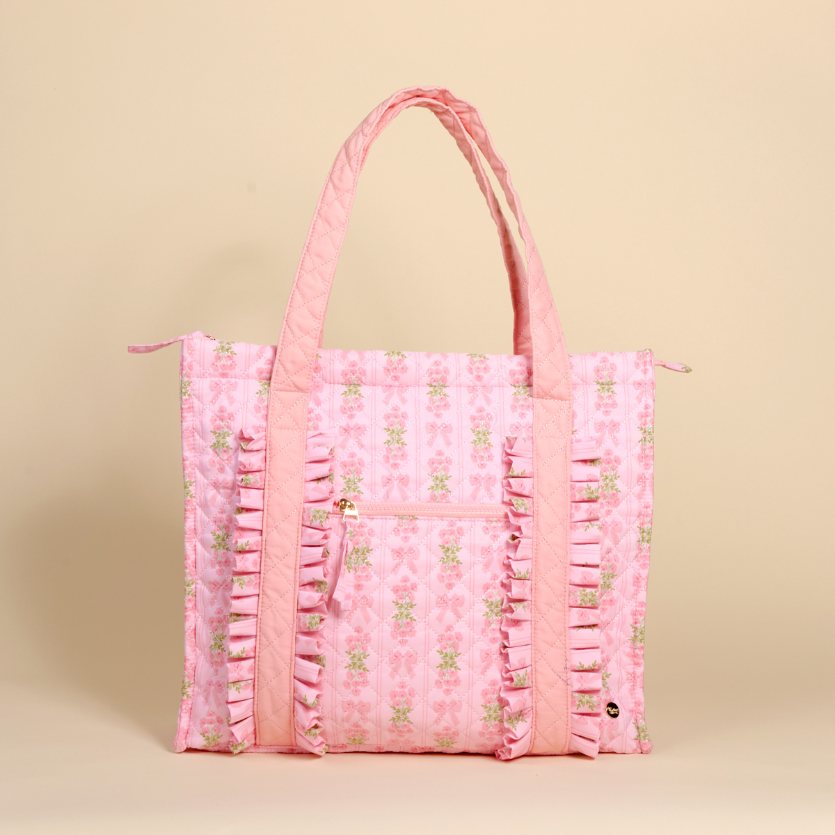 Picture of The Everyday Quilted Tote Bag-Oh So Fancy Pink