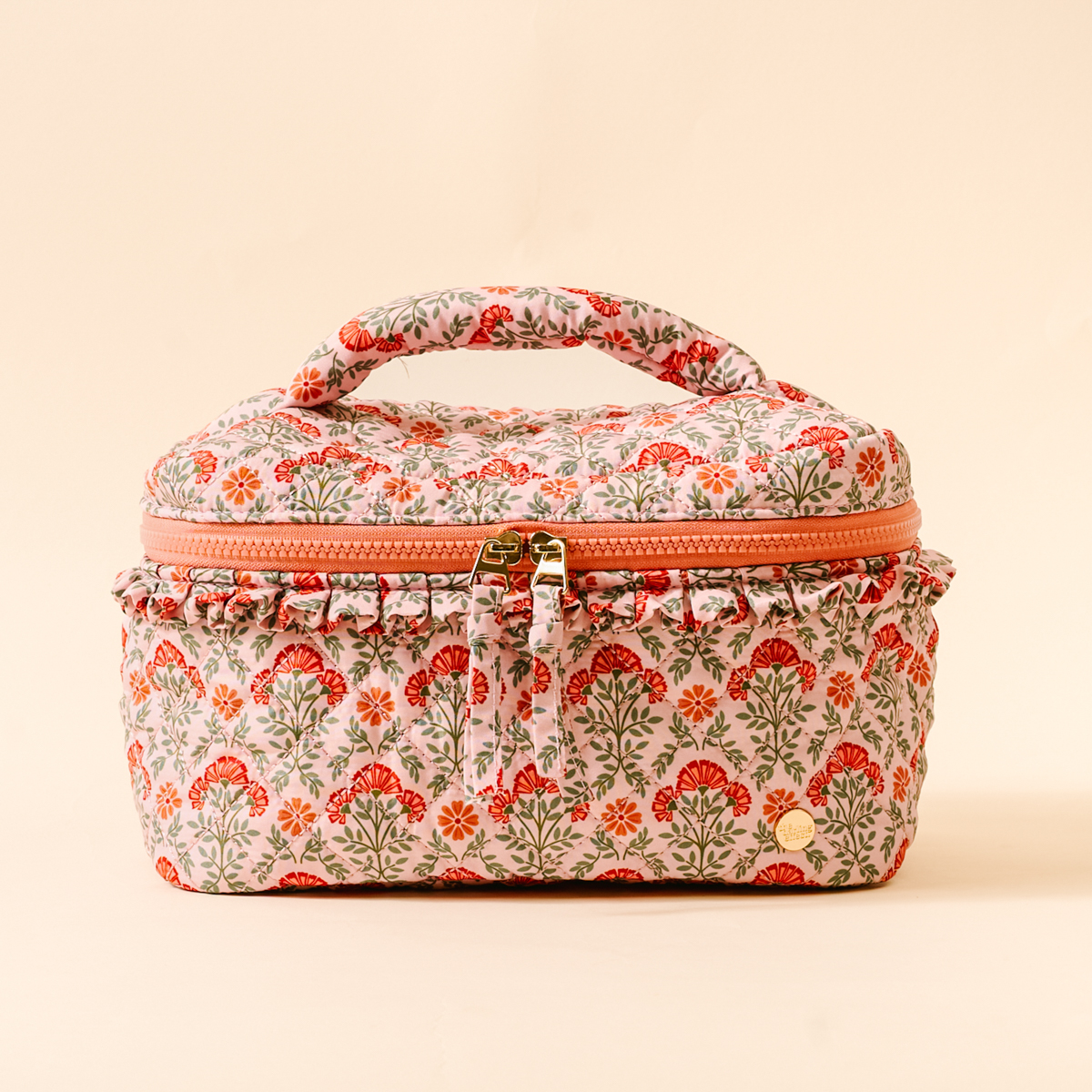 Picture of Glam & Go Quilted Cosmetic Bag-Everbloom Dusty Ros