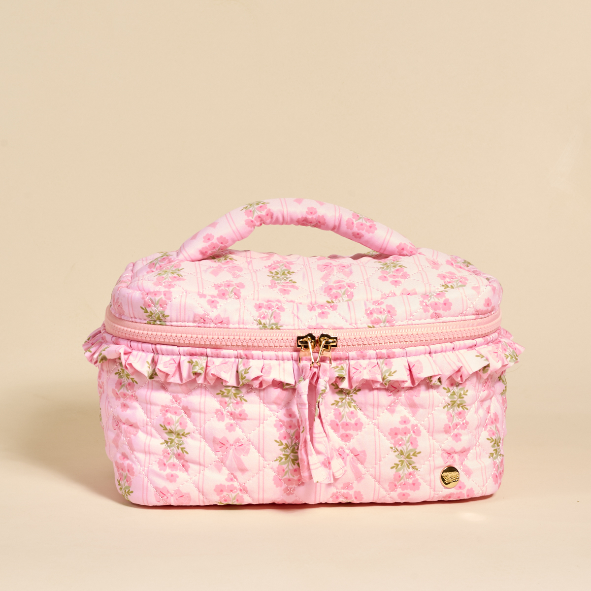 Picture of Glam & Go Quilted Cosmetic Bag-Oh So Fancy Pink