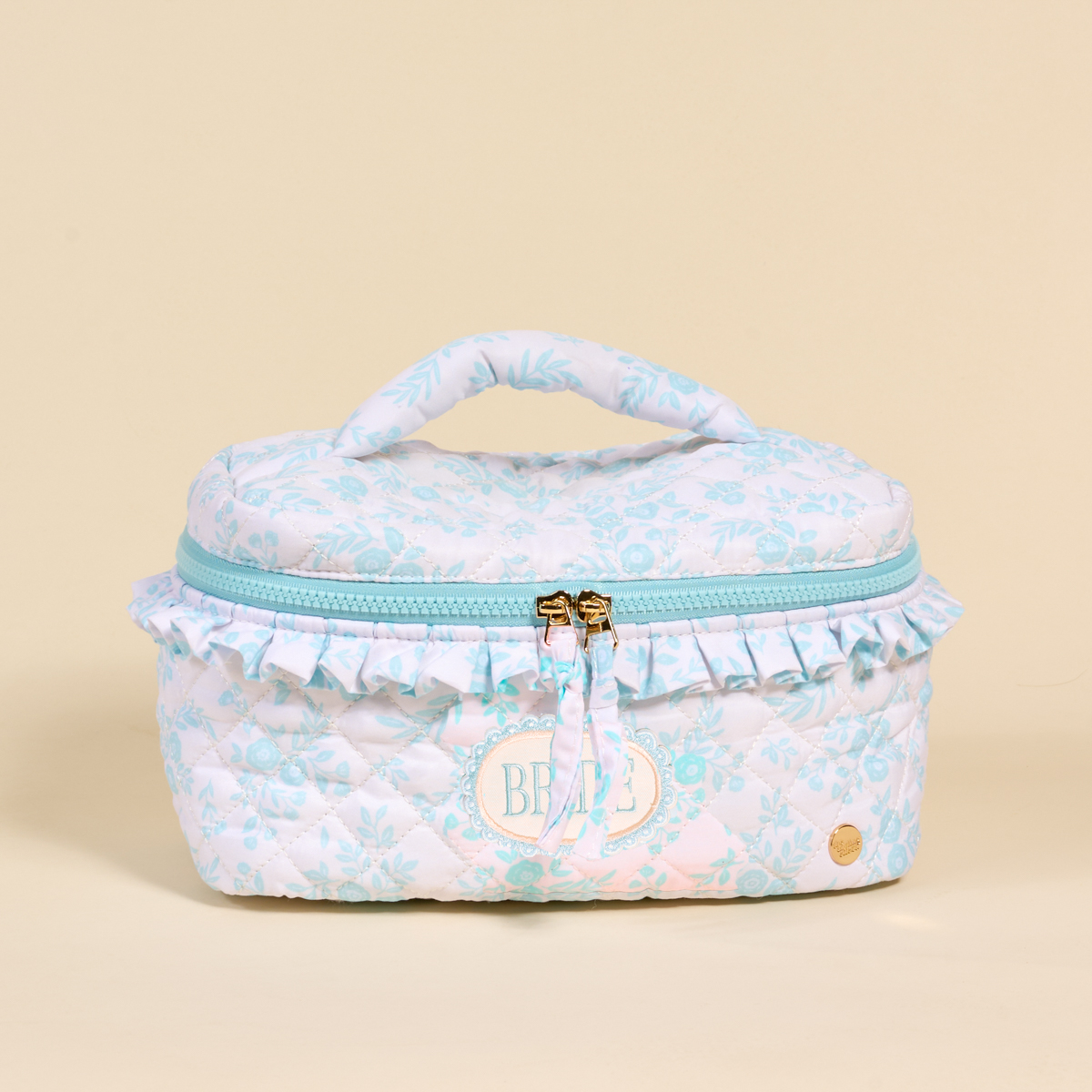 Picture of Glam & Go Quilted Cosmetic Bag-Bride Something Blu