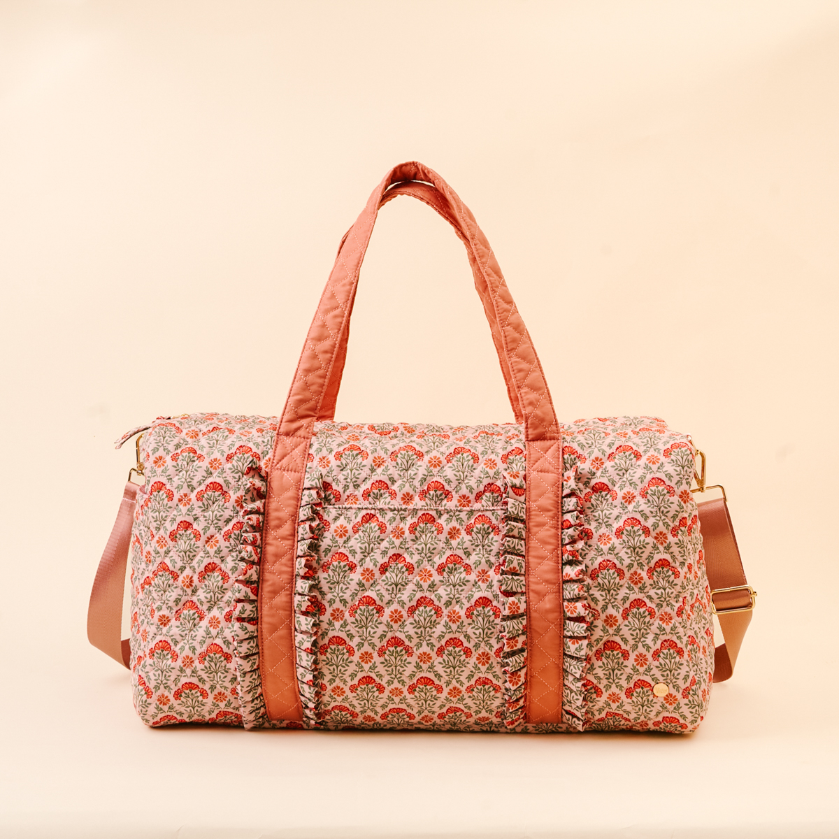 Picture of On-the-Go Quilted Weekender Bag-Everbloom Dusty Ro