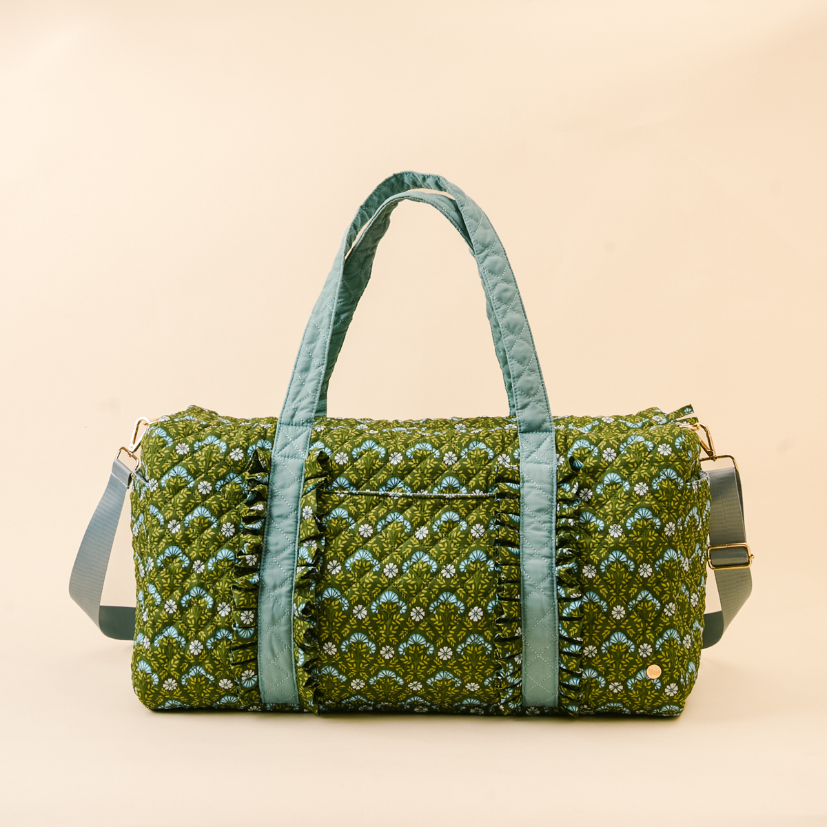 Picture of On-the-Go Quilted Weekender Bag-Everbloom Forest G