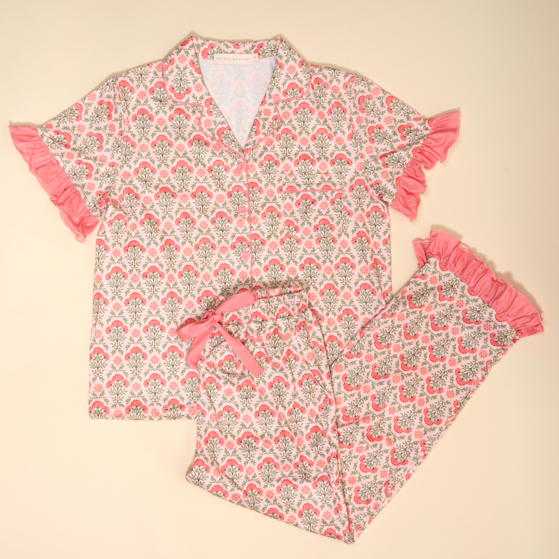 Picture of Slumber Party Pajama Pants Set-S-Everbloom Dusty R