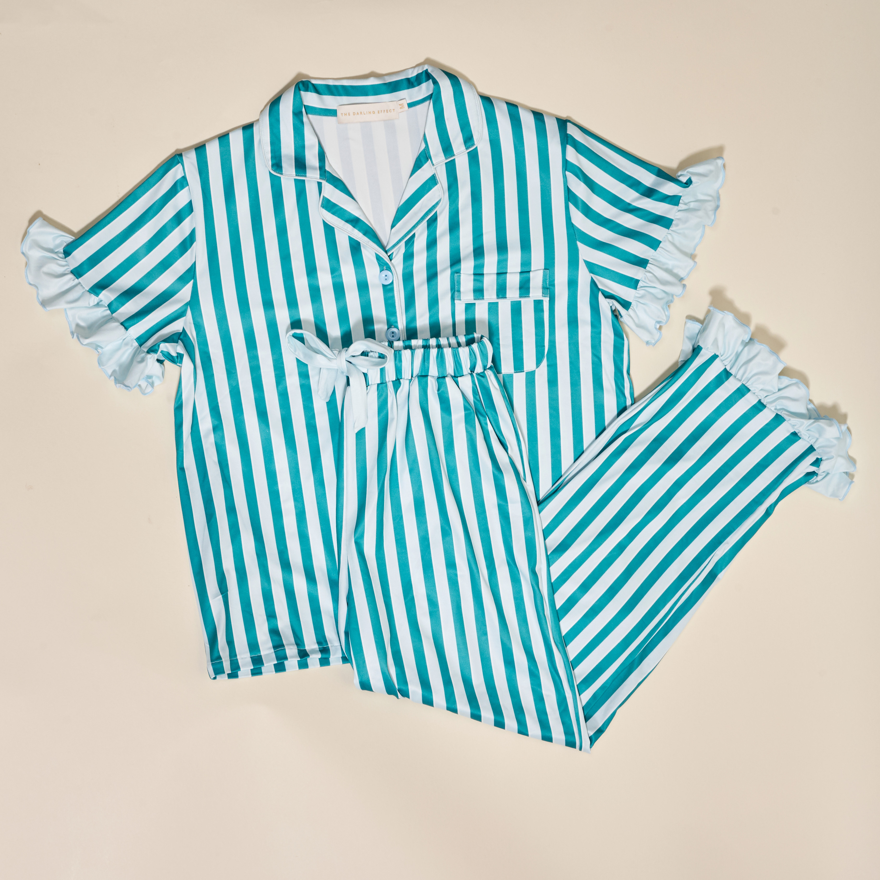 Picture of Slumber Party Pajama Pants Set-S-Sicily Stripes Te