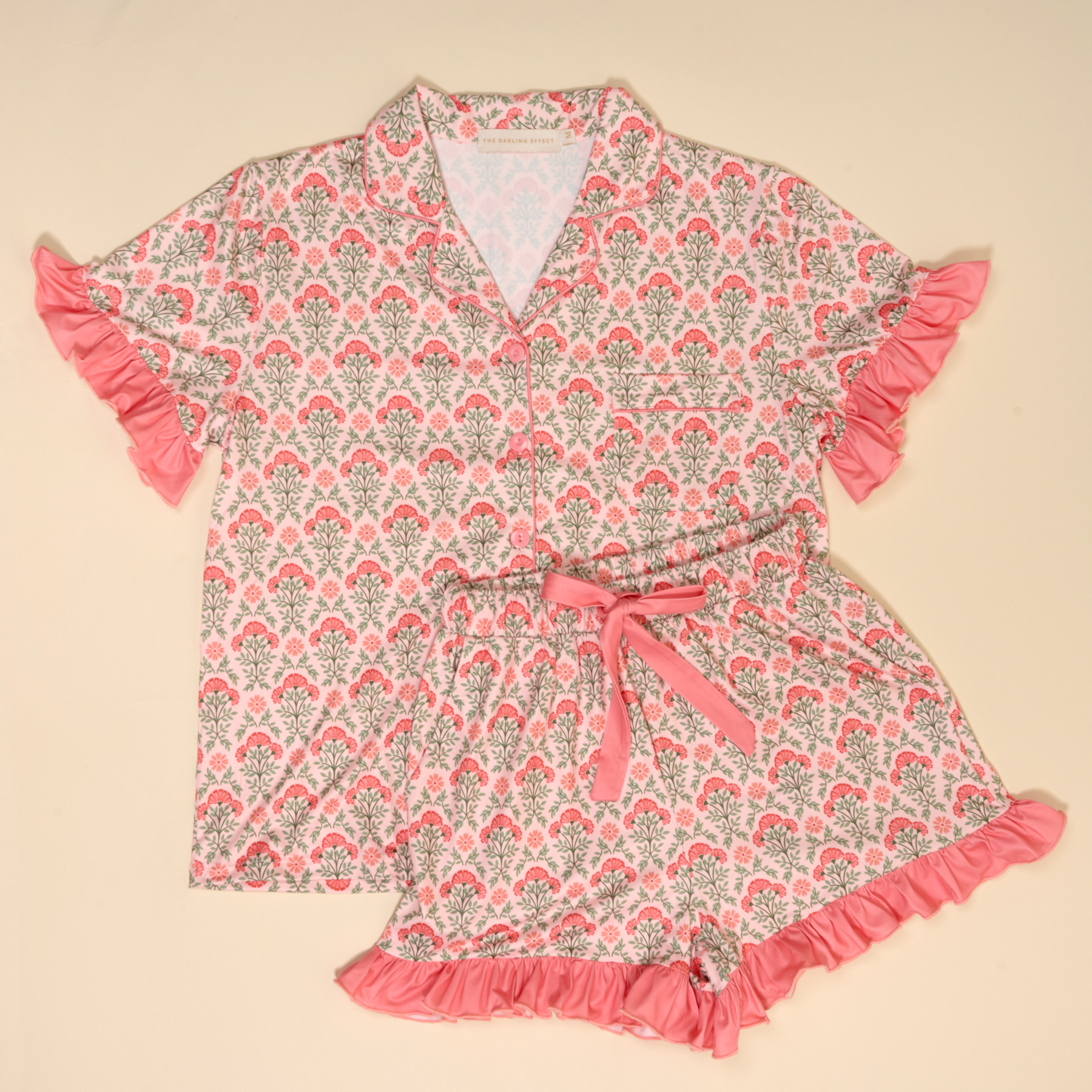 Picture of Slumber Party Pajama Shorts Set-M-Everbloom Dusty 