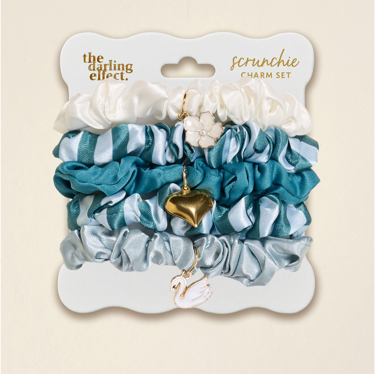 Picture of Scrunchie Charm Set-Sicily Stripes Teal