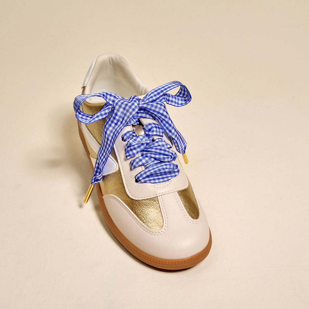 Picture of Step It Up Shoelaces-Gingham Royal Blue