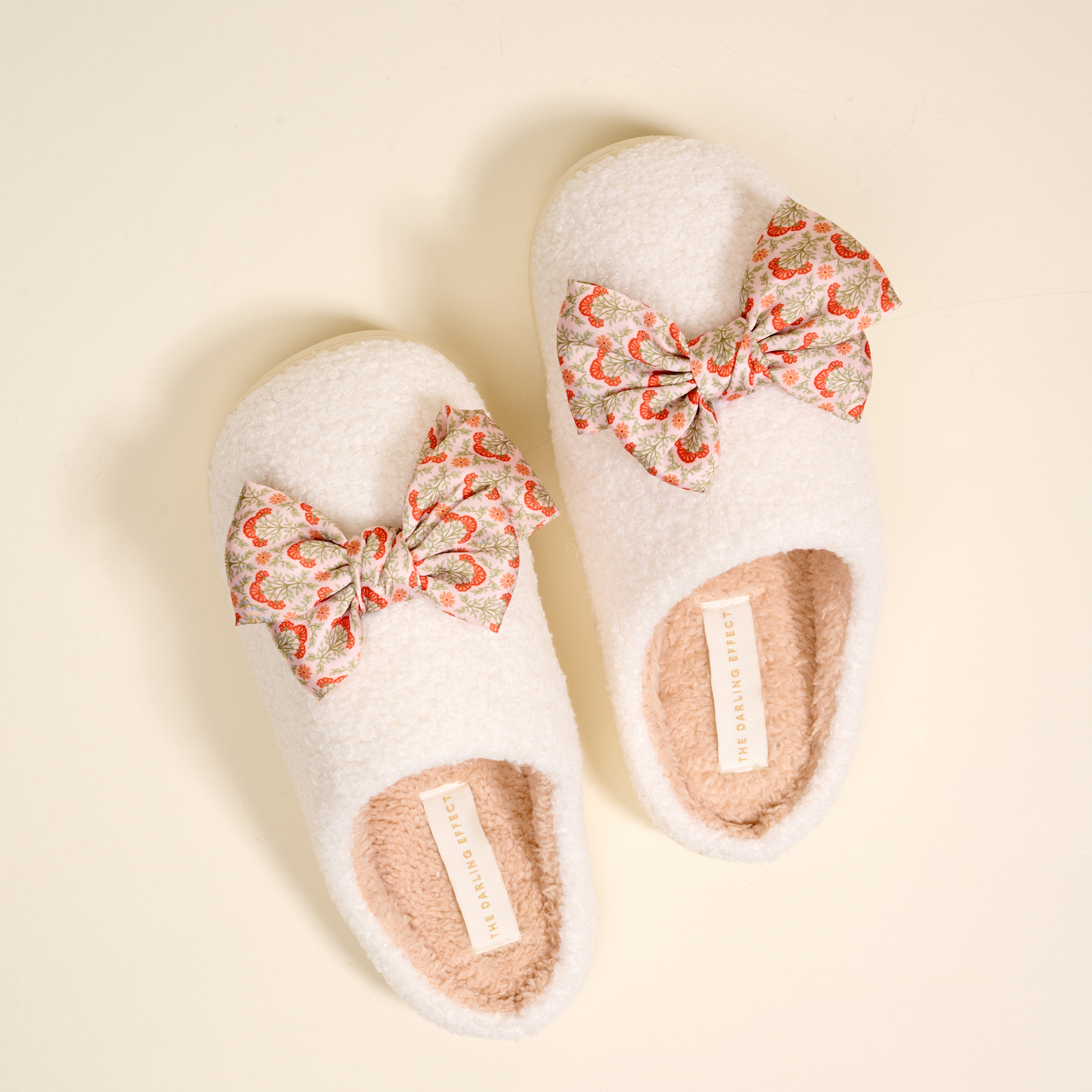 Picture of Fuzzy Slippers-Betty Bow Everbloom Dusty Rose M/L