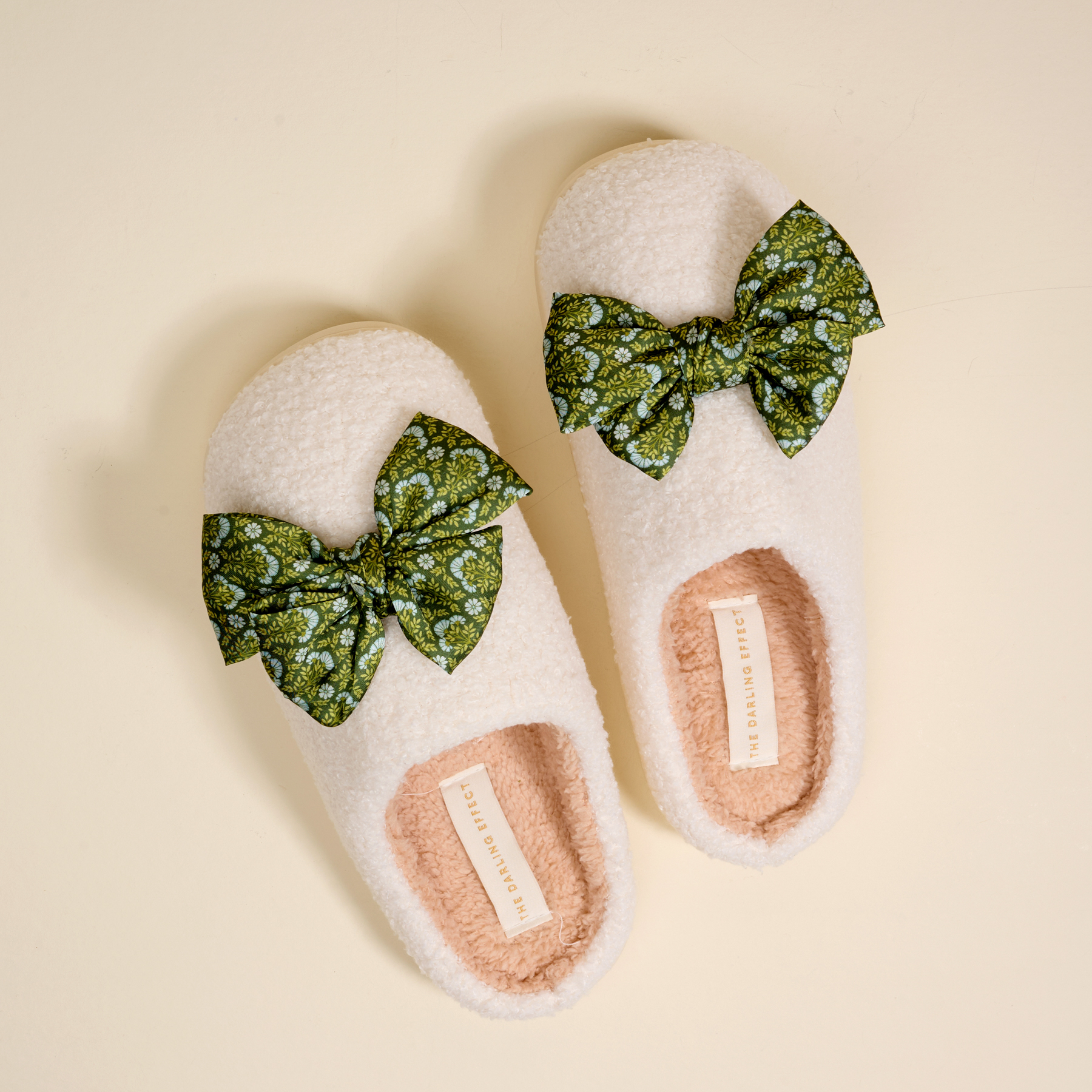 Picture of Fuzzy Slippers-Betty Bow Everbloom Forest Green S/