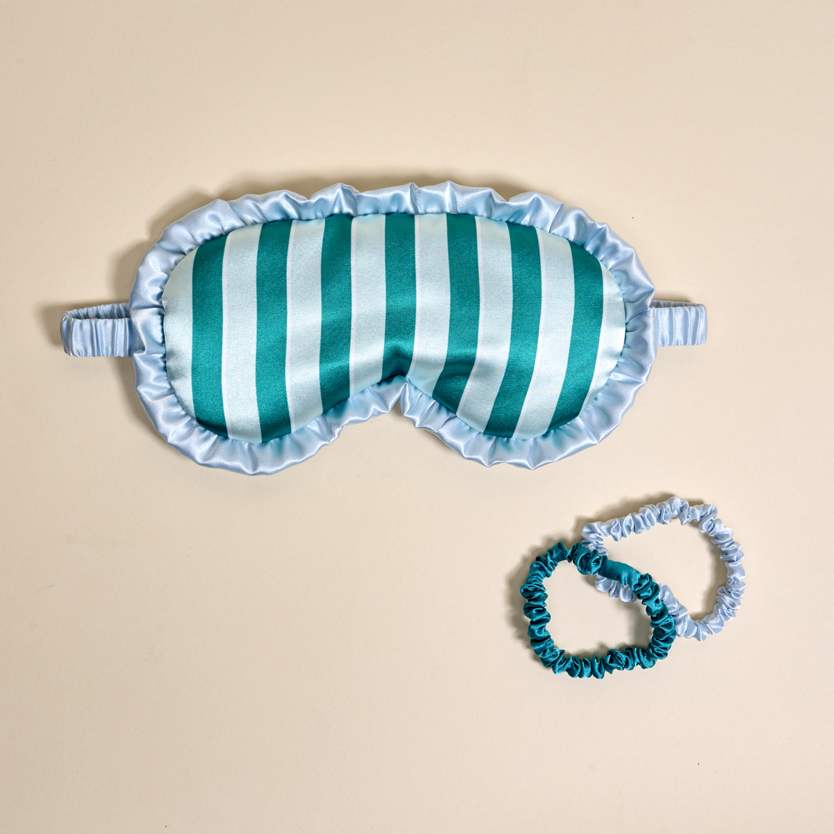 Picture of Beauty Sleep Mask-Sicily Stripes Teal