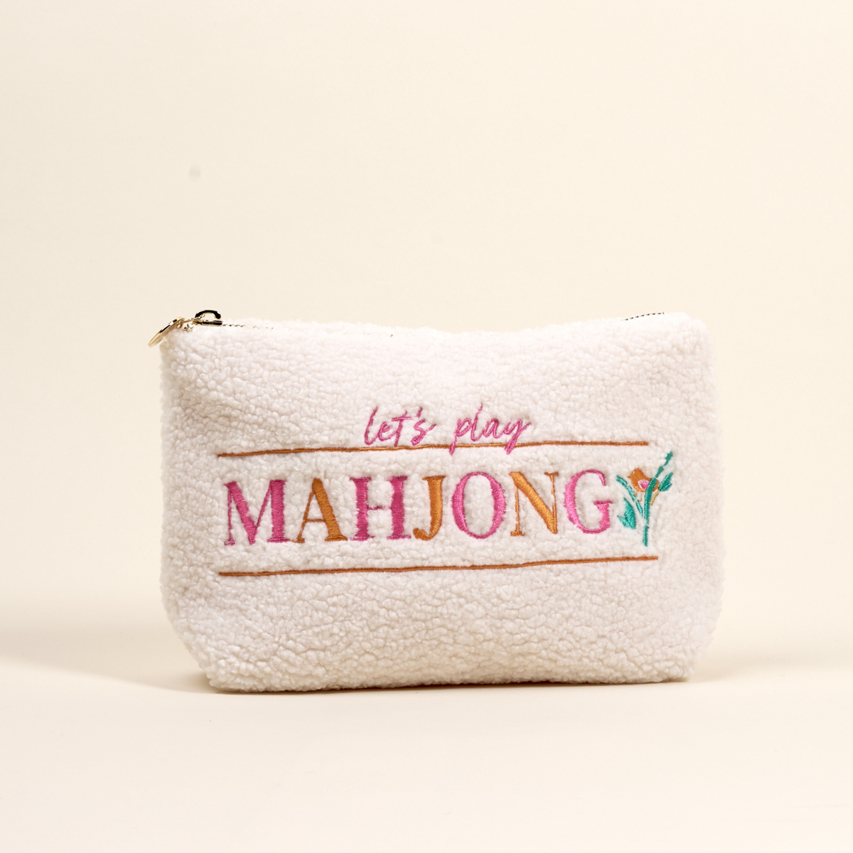 Picture of Teddy Pouch-Let's Play Mahjong