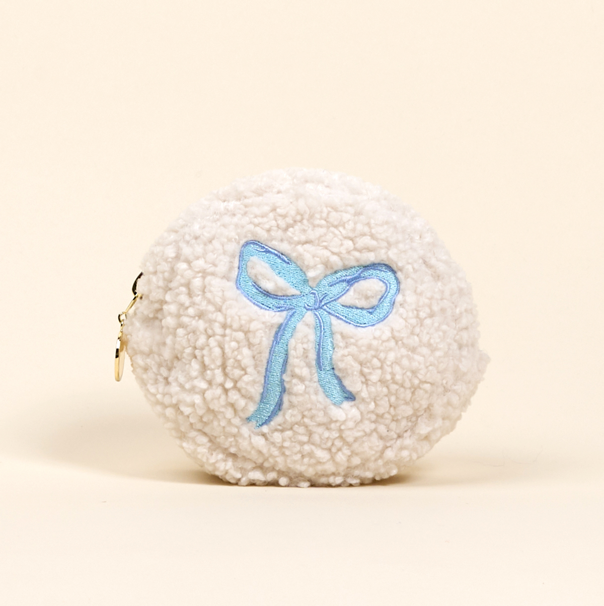 Picture of Teddy Pouch-Circle Bow Blue