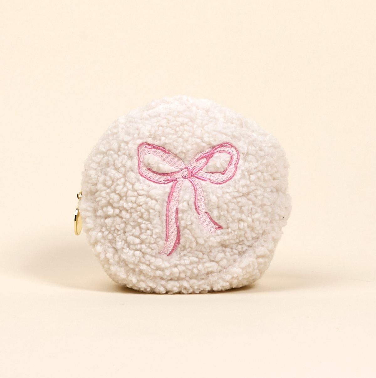 Picture of Teddy Pouch-Circle Bow Pink