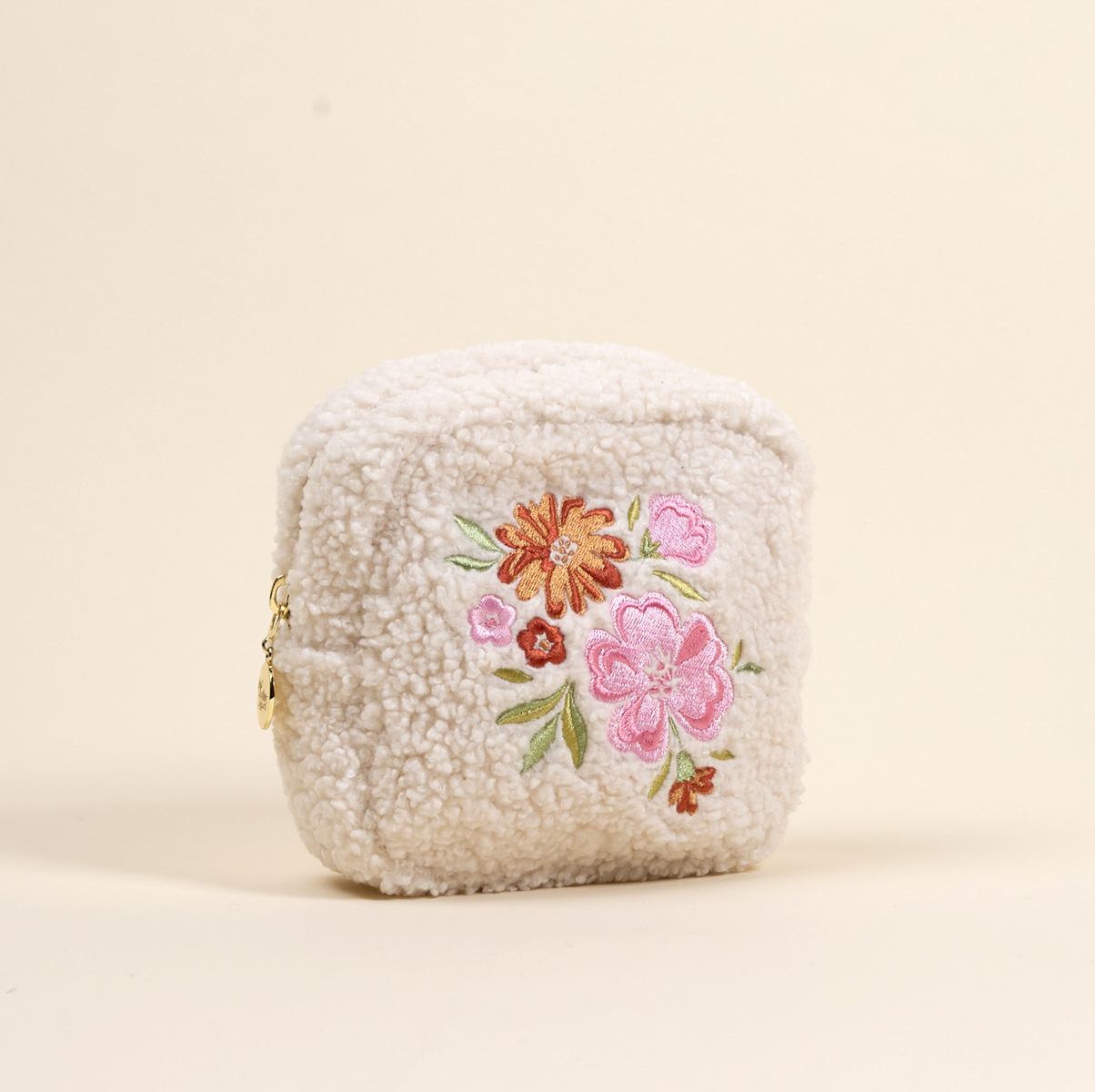 Picture of Teddy Pouch-Square Dainty Floral Pink