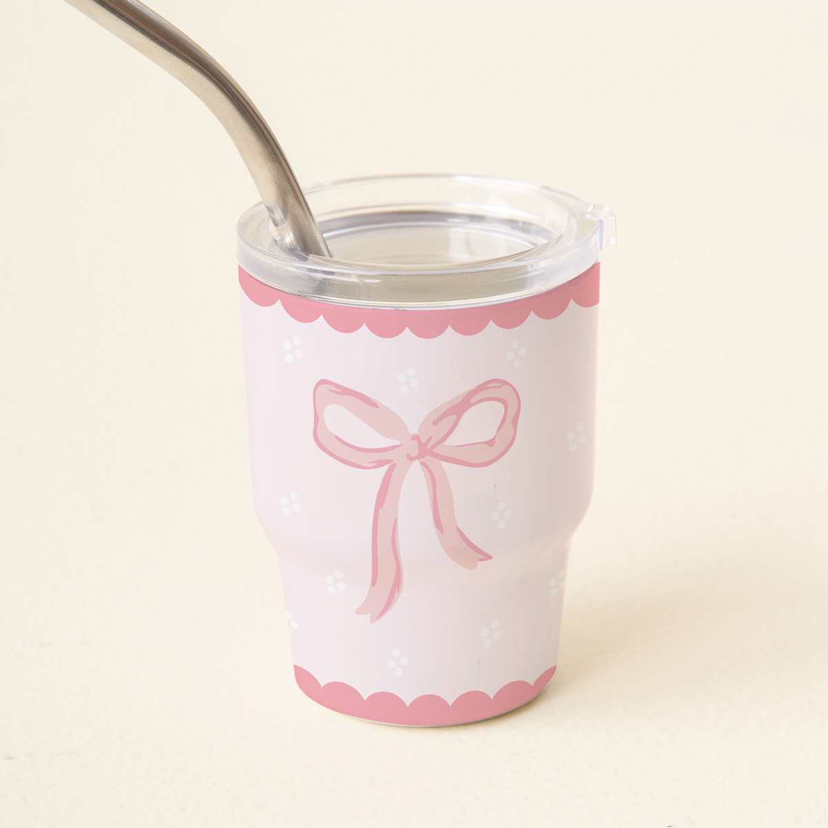 Picture of 2 oz Tiny Tumbler-Bow Pink