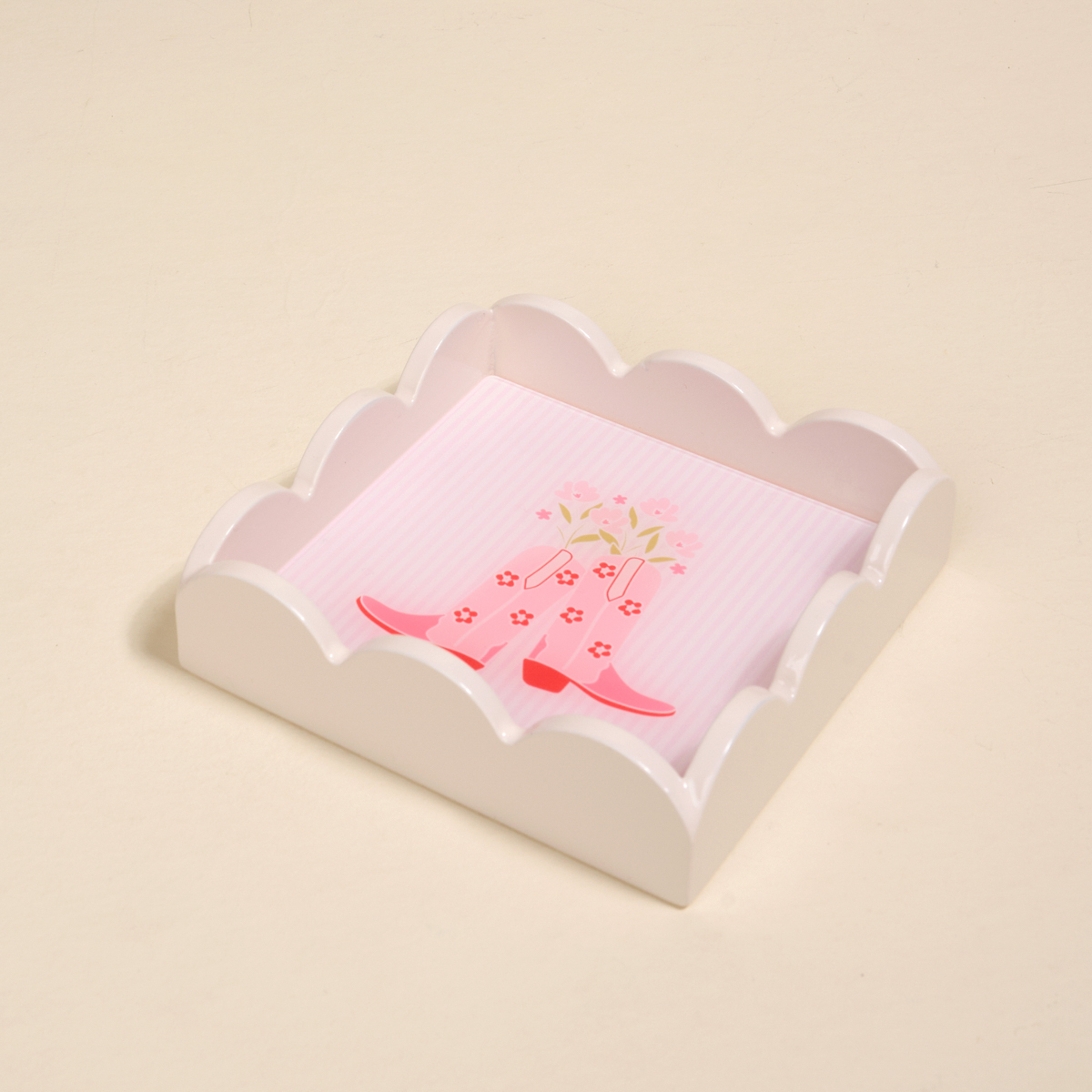 Picture of Scallop Trinket Tray-Cowgirl Boots