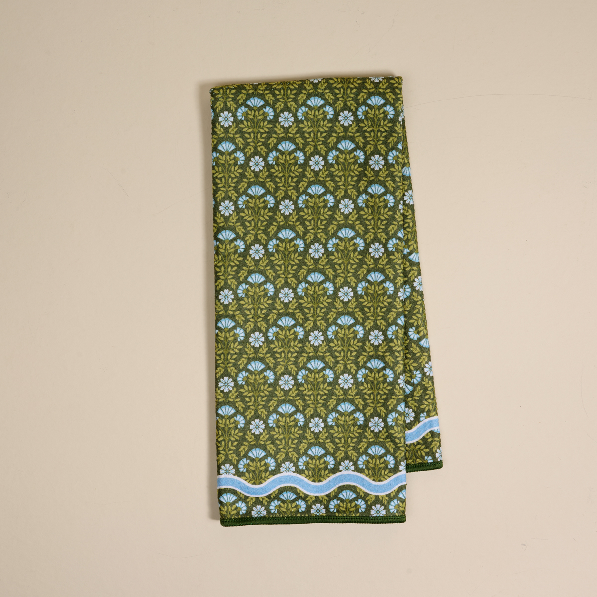 Picture of Waffle Tea Towel-Everbloom Forest Green