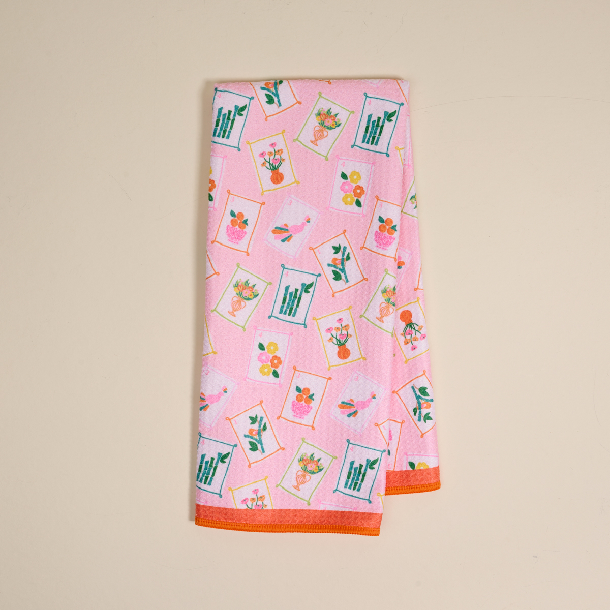 Picture of Waffle Tea Towel-It's Mahj Time