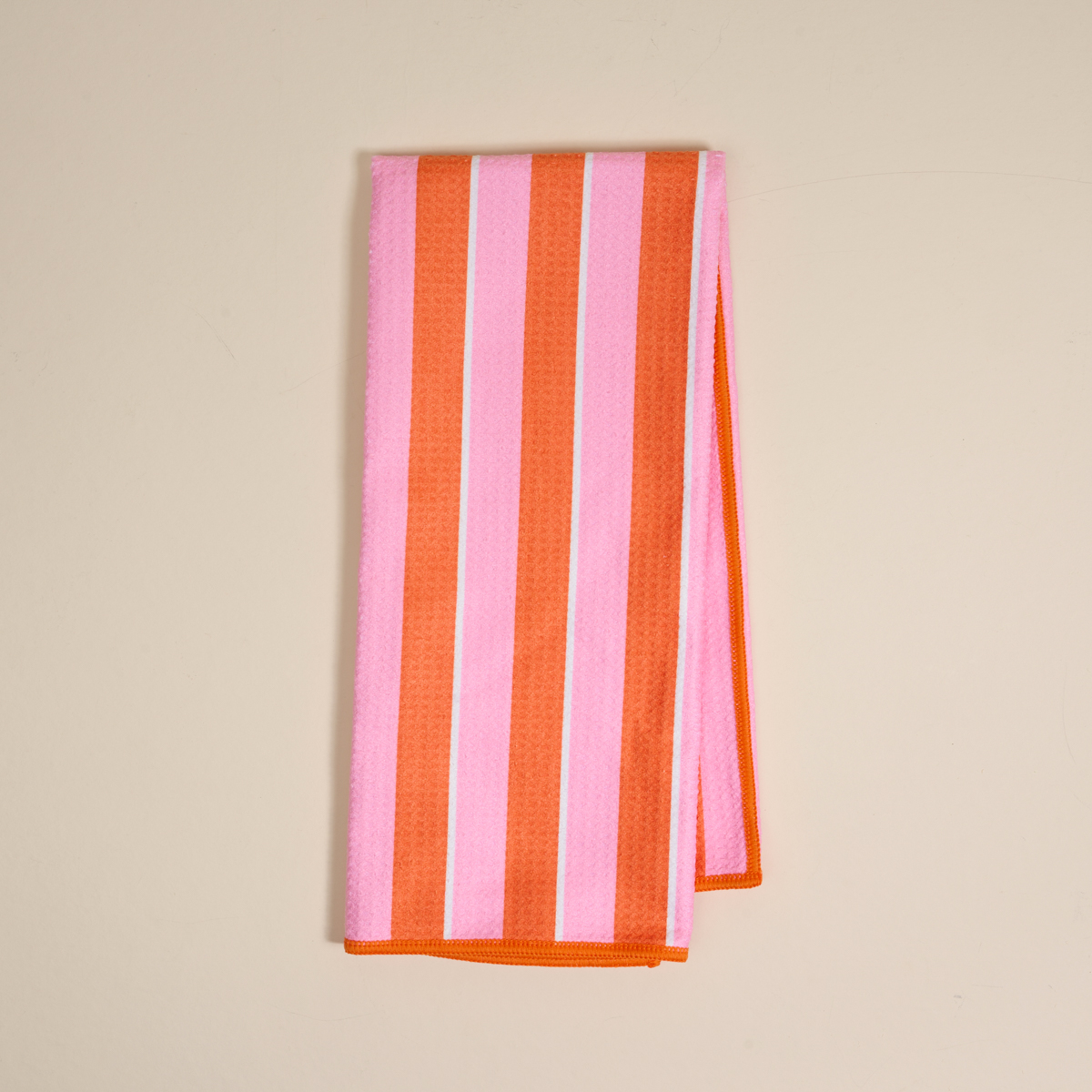 Picture of Waffle Tea Towel-Sicily Stripes Pink