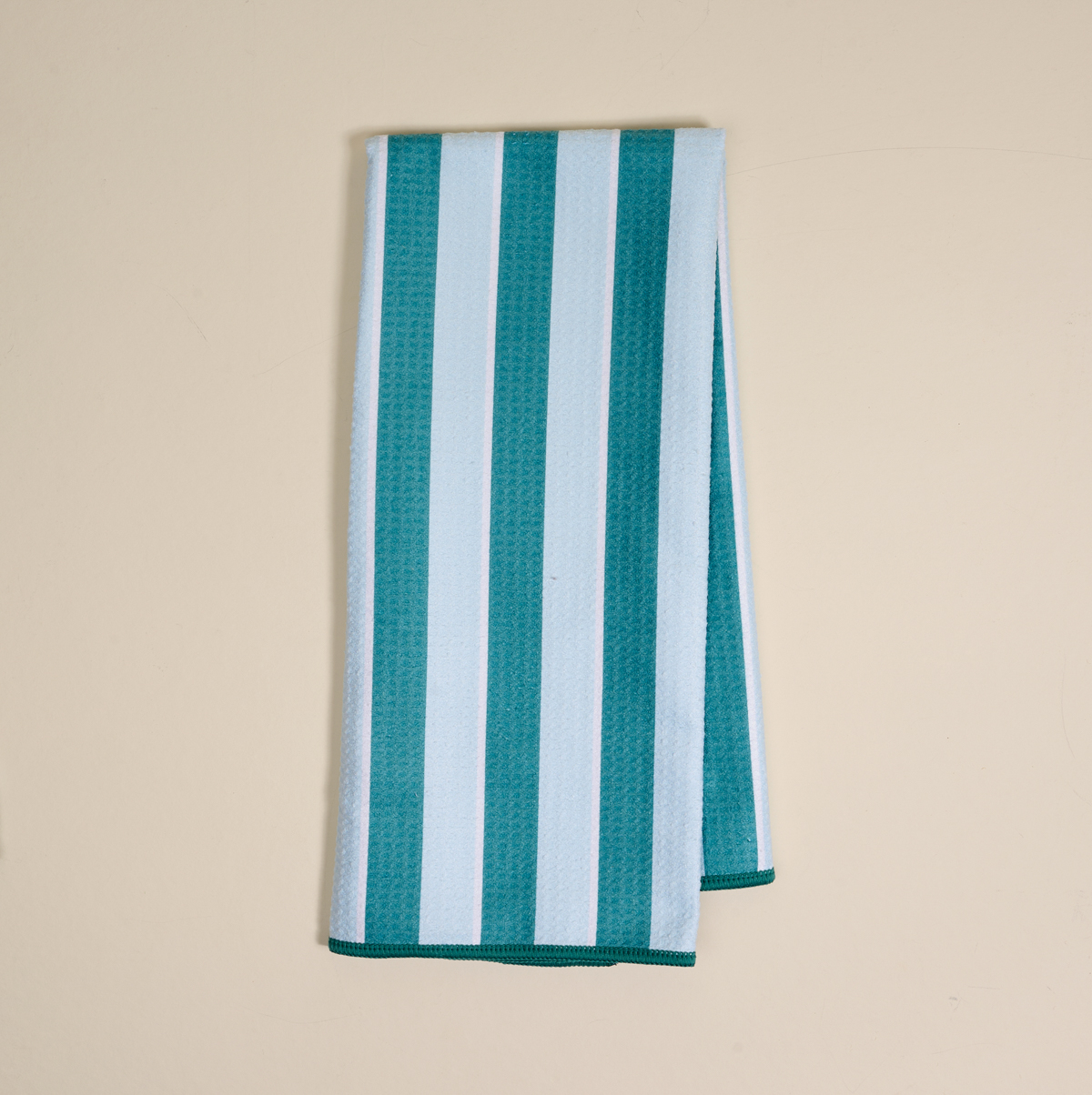 Picture of Waffle Tea Towel-Sicily Stripes Teal