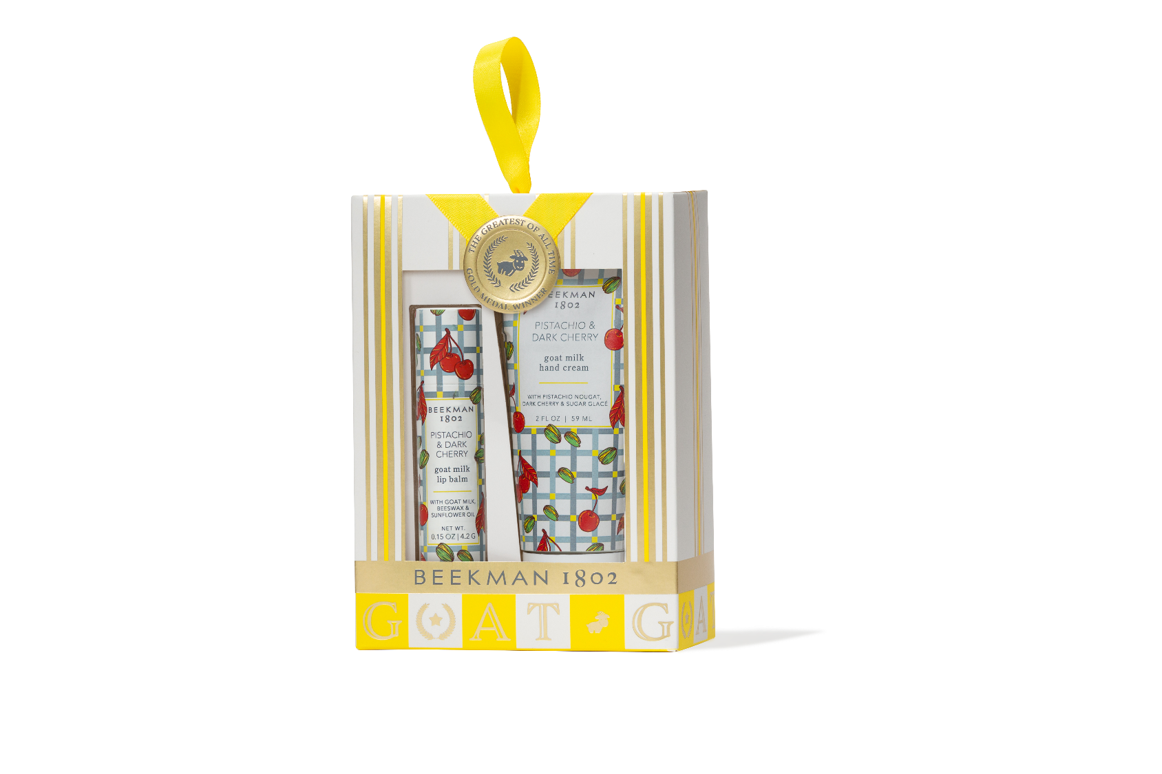 Picture of PISTACHIO DARK CHERRY HAND CREAM & LIP BALM SET