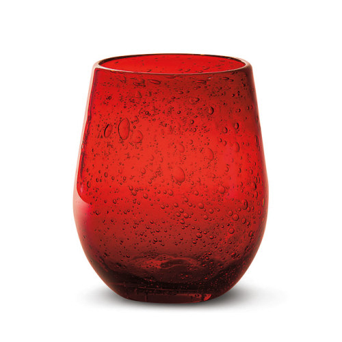 Picture of BUBBLE GLASS STEMLESS RED