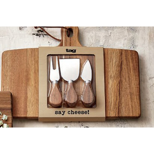 Picture of LONG ACACIA BOARD & CHEESE SET
