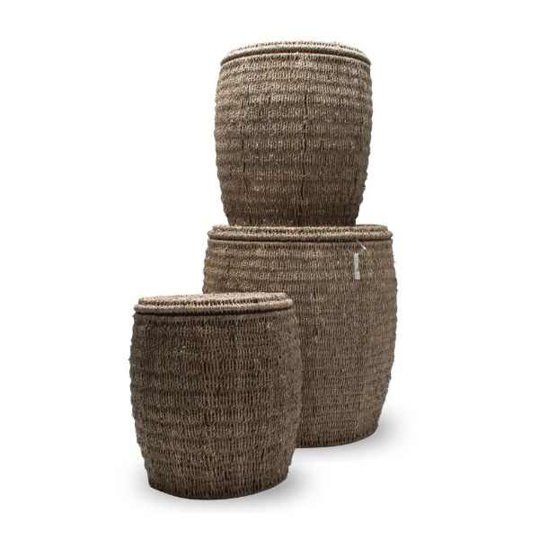 Picture of SEAGRASS STORAGE OTTOMANS SET/3