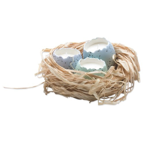 Picture of CRACKED EGG CANDLS IN A NEST S3
