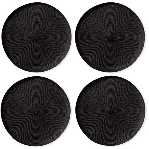 Picture of ROUND WOVEN PLACEMAT S/4 BLACK