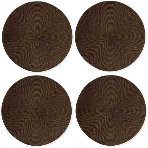 Picture of ROUND WOVEN PLACEMAT S/4 CHOCOLATE