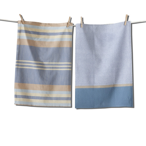 Picture of WATERSIDE STRIPE DISHTOWEL S/2 BLUE