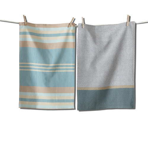 Picture of WATERSIDE STRIPE DISHTOWEL S/2 TEAL