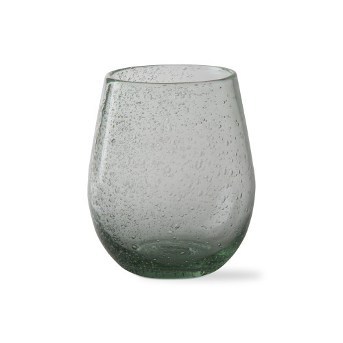 Picture of BUBBLE GLASS STEMLESS WINE LIGHT GREEN