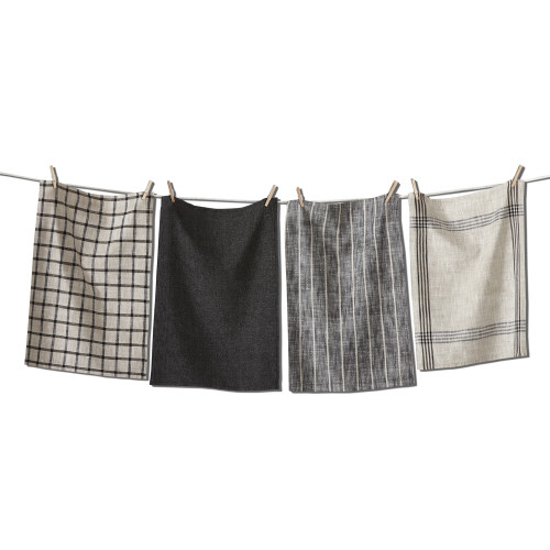 Picture of CANYON WOVEN DISHTOWEL SET/4 BLACK MULTI