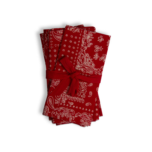 Picture of BANDANA NAPKIN S/4 RED