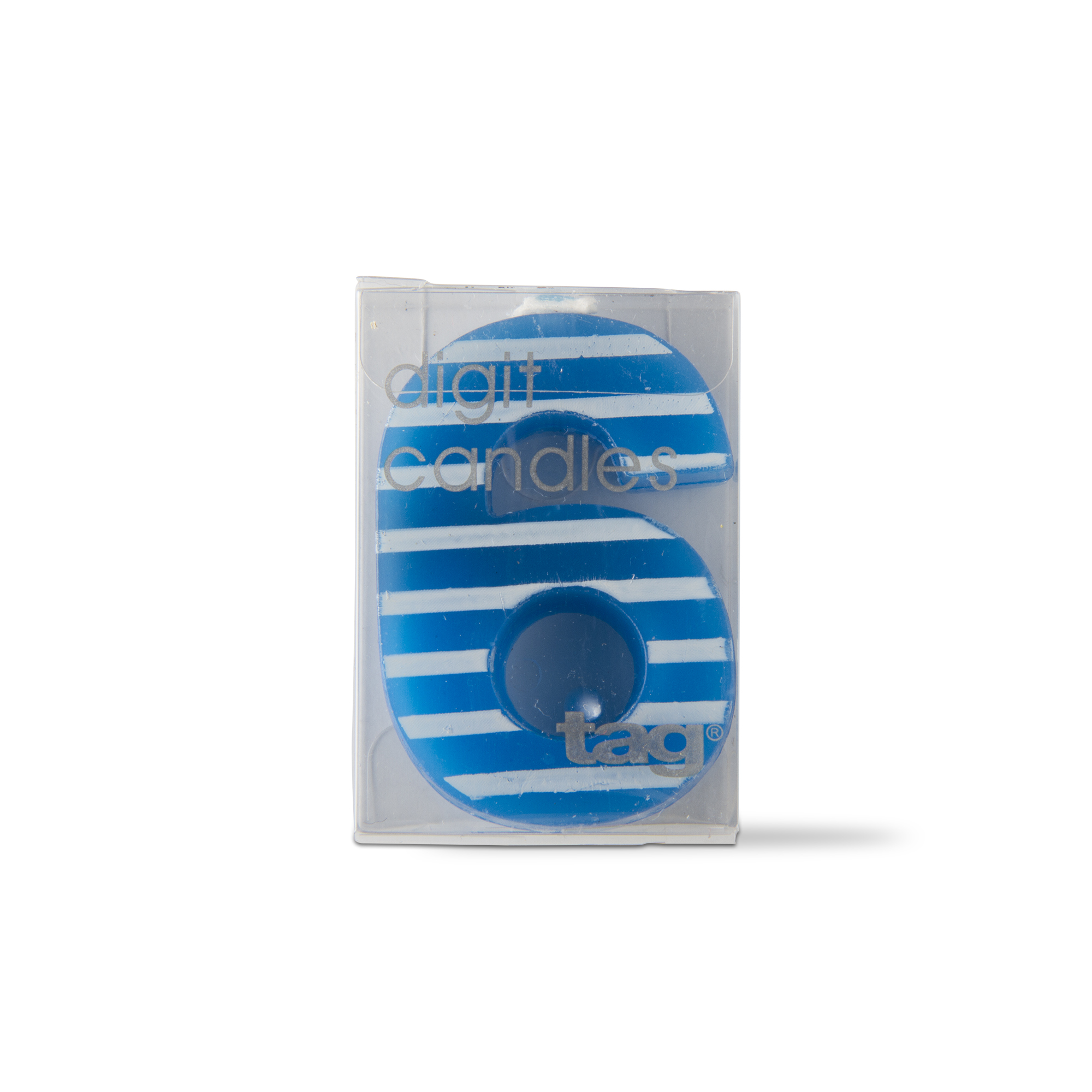 Picture of SIX DIGIT PARTY CANDLE STRIPES